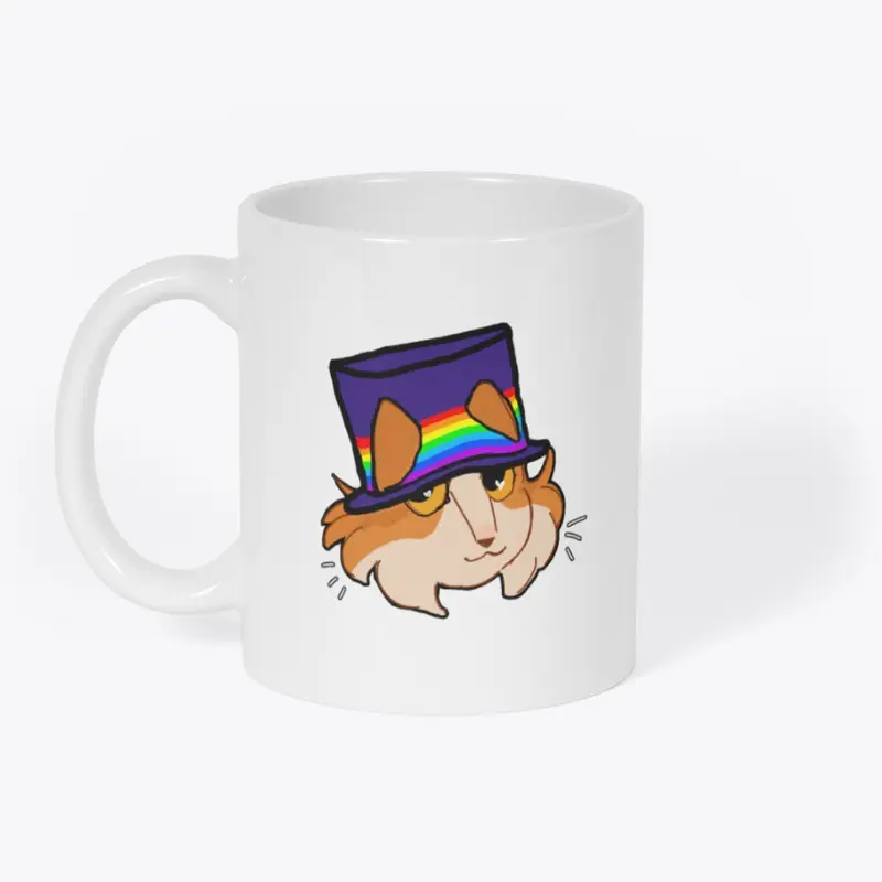 Cinder The Cat in A Pride Hat